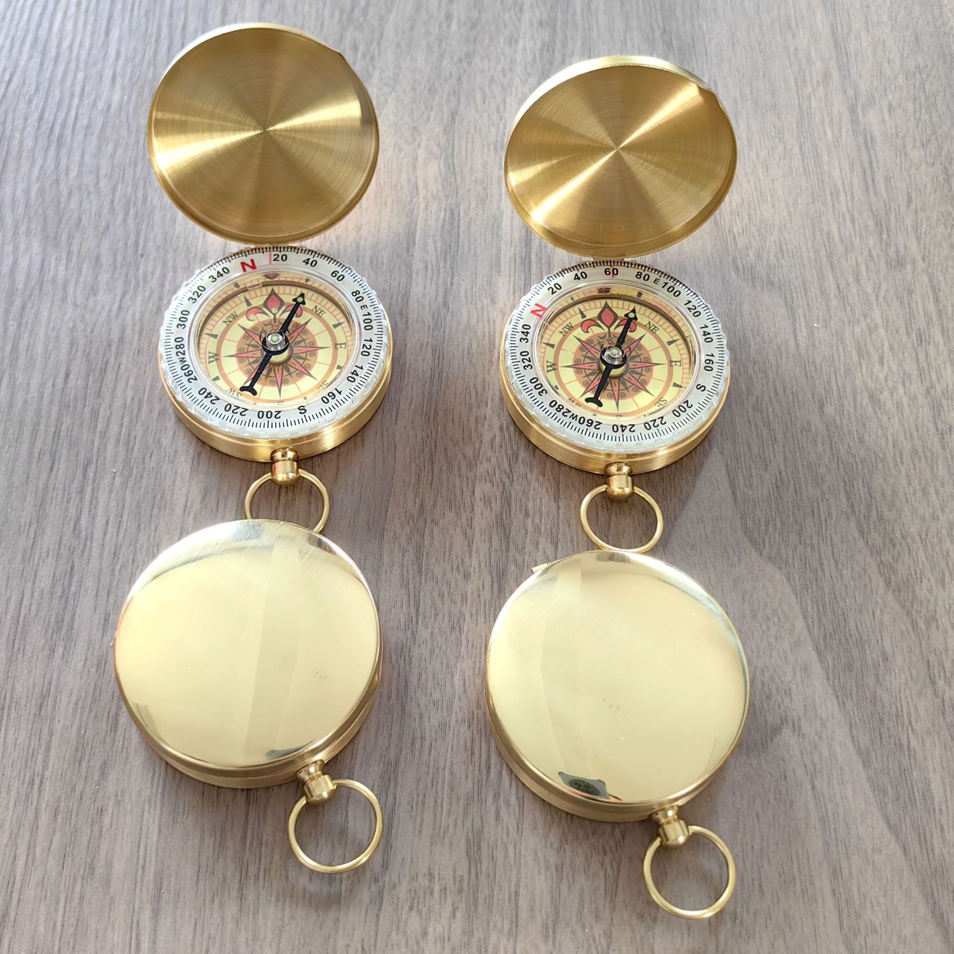 Pure Copper Compass G50 Pocket Watch Flip Compass Outdoor Mountaineering Multi-Function Covered Luminous Compass Wholesale