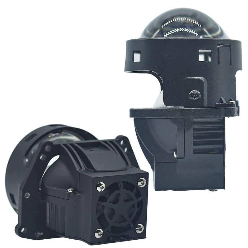 Fabricante al por mayor nuevo faro de automóvil LED 3 pulgadas lente de luz dual 65W de alta potencia doble taza de luz de modificación de luz alta y baja