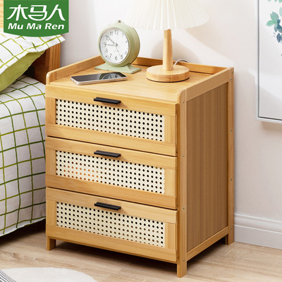 床頭櫃簡約實木小櫃子輕奢收納櫃臥室床邊簡易北歐歐式現代迷妳