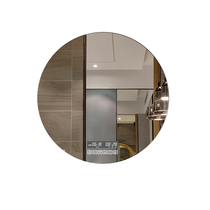 Espejo de baño inteligente redondo, espejo de pared inteligente con marco, espejo de maquillaje con lámpara de baño LED