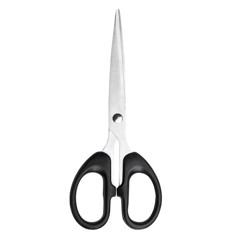 Suministros de oficina Tijeras para el hogar de acero inoxidable Tijeras de oficina negras para estudiantes Tijeras hechas a mano engrosadas grandes herramientas al por mayor