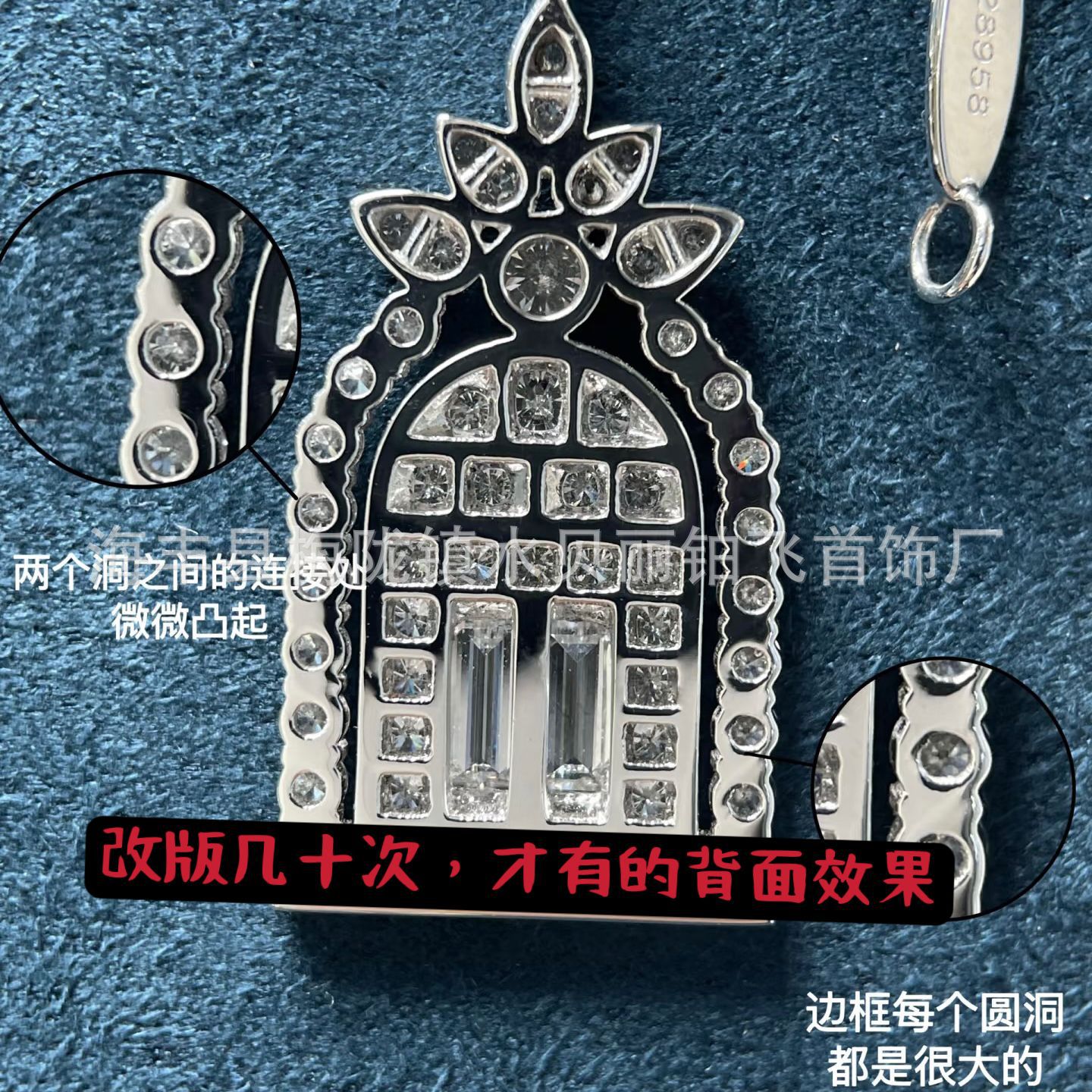 高級ジュエリー純銀製幸福の扉ネックレス、女性用鳥かご型ダイヤモンド装飾四つ葉のクローバー鎖骨チェーンをライブ配信で提供