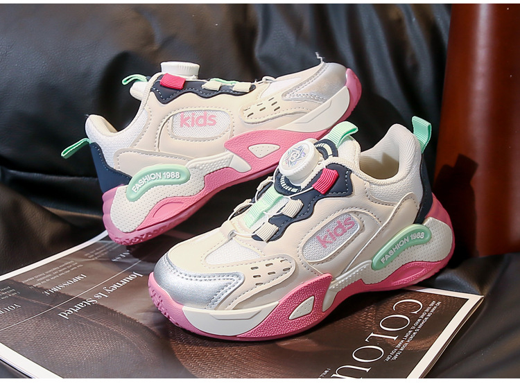 Sneakers chunky per bambini basket impermeabili in pelle_voghion.com