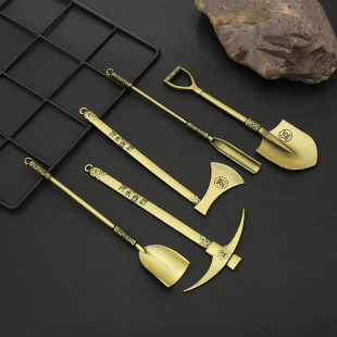 Tomb robbing notes surrounding zinc alloy Luoyang shovel tool set toy model ornaments