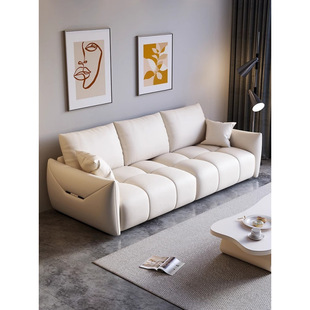 Rental House Sofa Living Room Three-Seater All-In-One Durable Ready-Made High-End Internet Celebrity Simple One Piece Free Shipping