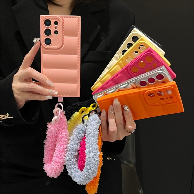 Stuffed Rope down Jacket Suitable for Samsung S25Ultra Apple Iphone17Promax Mobile Phone Case Protective Case