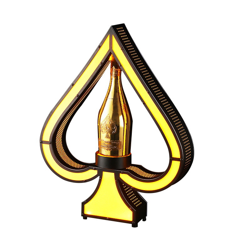 Fabricantes al por mayor bar KTV asiento de vino led luminoso base de vino tinto soporte de exhibición de champán club nocturno asiento de vino creativo