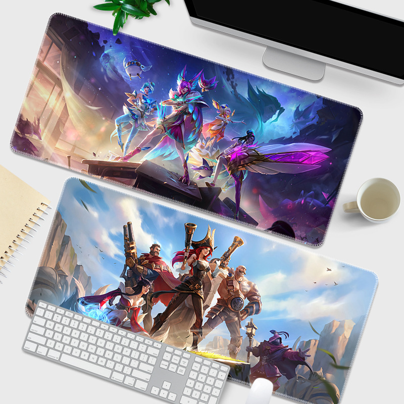 英雄联盟LOL鼠标垫超大号跨境电脑竞技游戏键盘垫桌垫书加厚桌垫