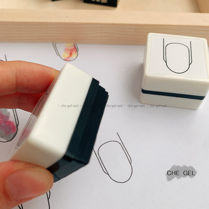 Manicura principiante Acuarela Pintado a mano de uñas práctica sello diseño un estilo sello molde DIY herramienta de producción