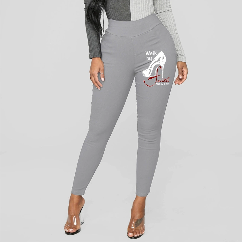 Ins ветер с принтом взрывные повседневные брюки женские трансграничные европейские и американские сексуальные сумки с высокой талией LGS145-463