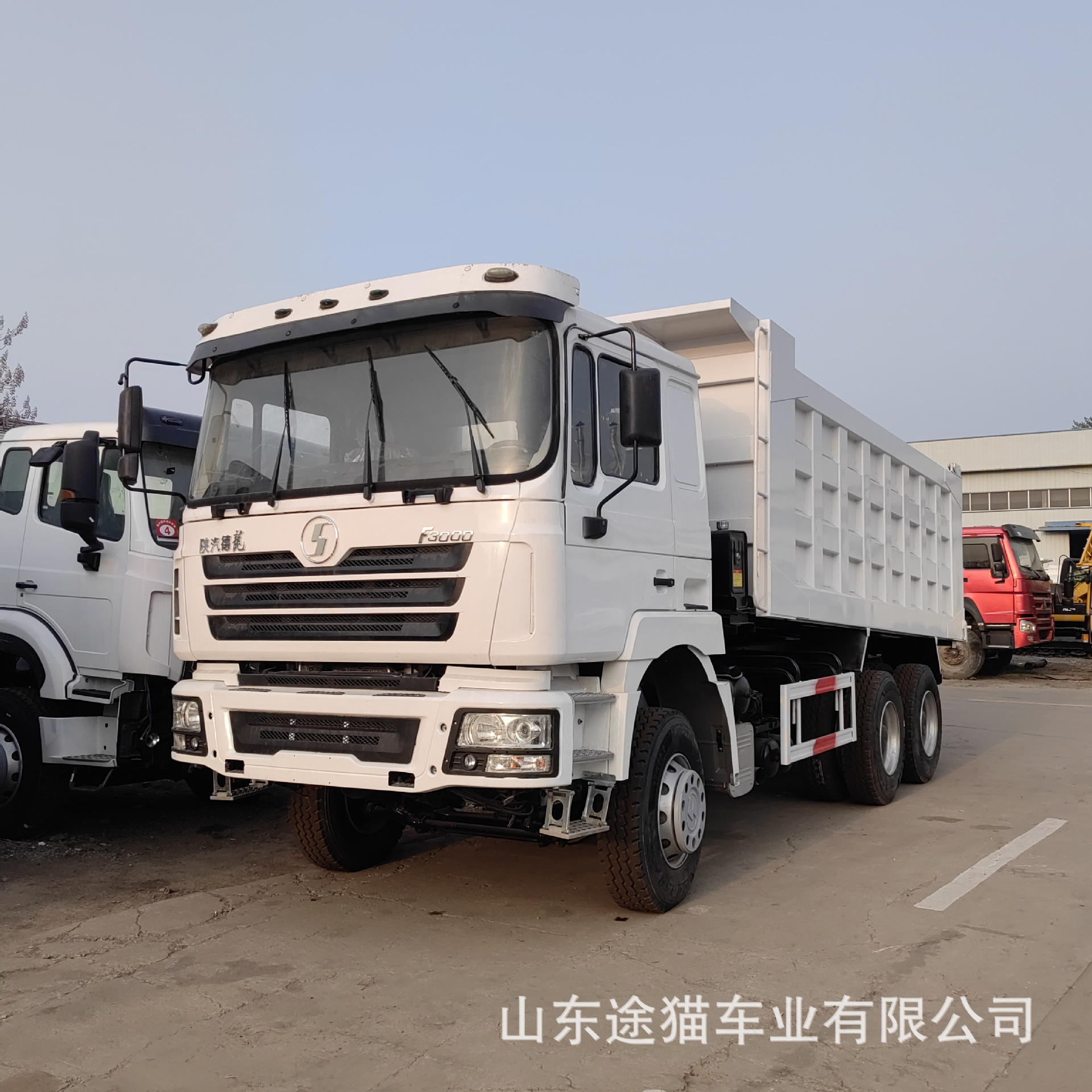 Cross-Border Shaanxi Automobile Delong Eight-Wheel Rear-Turning Dump Truck, Right-Hand Drive Front-Four Rear-Eight Dump Truck Manufacturer