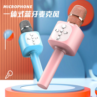 Children's Small Microphone Audio Integrated Early Education Machine Handheld Microphone Wireless Bluetooth Singing Toy