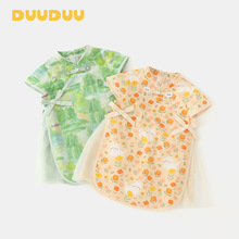 清仓小碎花2025新款夏季薄款短袖宝宝裙子公主裙纱裙女童连衣裙