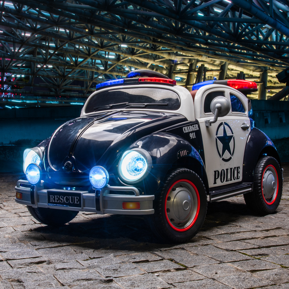 Niños retro coche eléctrico de cuatro ruedas control remoto carro escarabajo todoterreno juguetes para niños se puede sentar coche para niños image 12