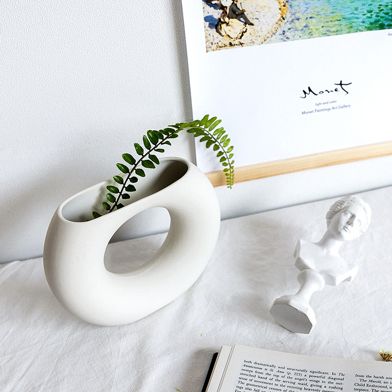 Wabiji ins viento de alto valor cerámica negra jarrón decorativo arte arreglo floral sala de estar vitrina porche decoración al por mayor