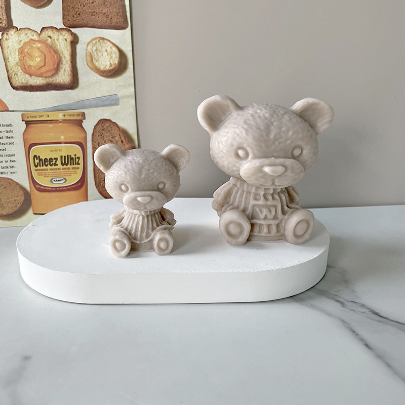 Oso cubo de hielo molde DIY café leche té bebida fría jalea oso molde para hornear silicona oso jabón hecho a mano