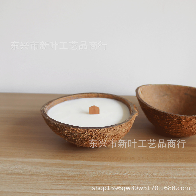 Cans Candle Coconut Shell Bowl Coconut Shell Coconut Bowl Creative Decorative Bowl Storage Bowl Cross-border Foreign Trade Wholesale
