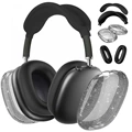 Transparent flash black four-piece set (glitter TPU shell cover * 1 pair + headband cover * 1 + headband cover * 1 + ear pad cover * 1 pair)