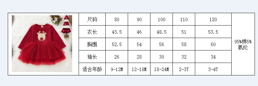 Weihnachten Mode Reh Baumwolle Mädchen Kleider display picture 15