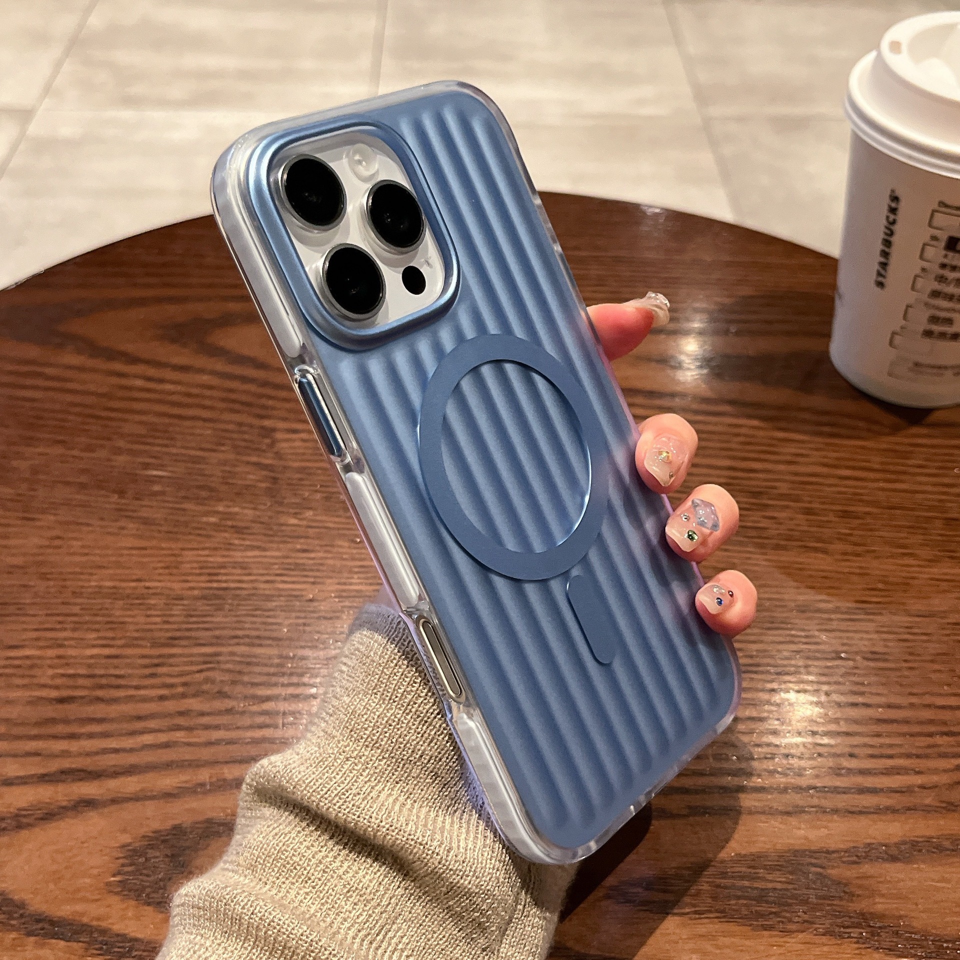 Maleta magnética simple y avanzada para iPhone16ProMax Apple 15 funda para teléfono móvil 14 nuevo estilo 13 pareja