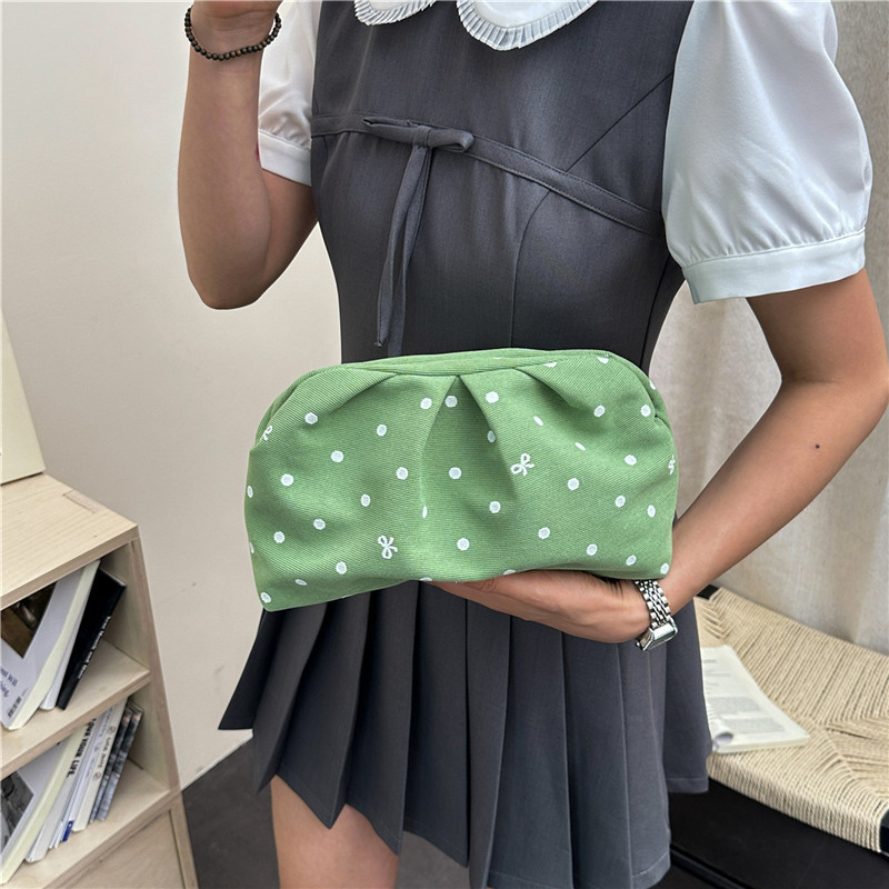 2026 punto de onda literatura y arte versátil estilo coreano de alta calidad estilo de moda de moda de chicas temperamento de compras versátil bolsa de mano