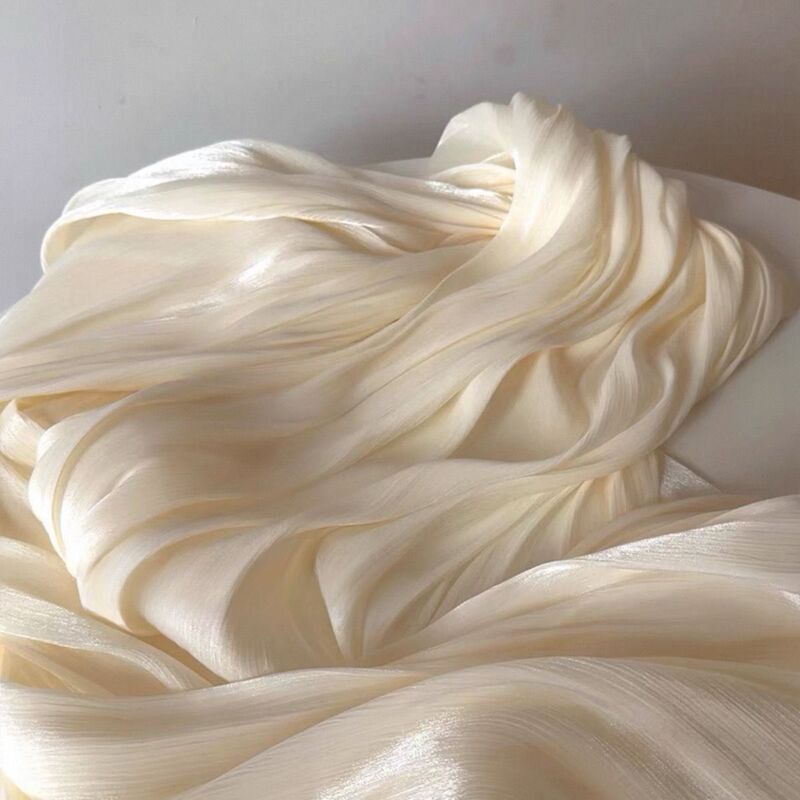 Magnolia Crepe Satin Soft Drape Design Clothing Fabric Photographer Background High-Quality Glitter Yarn Stripes