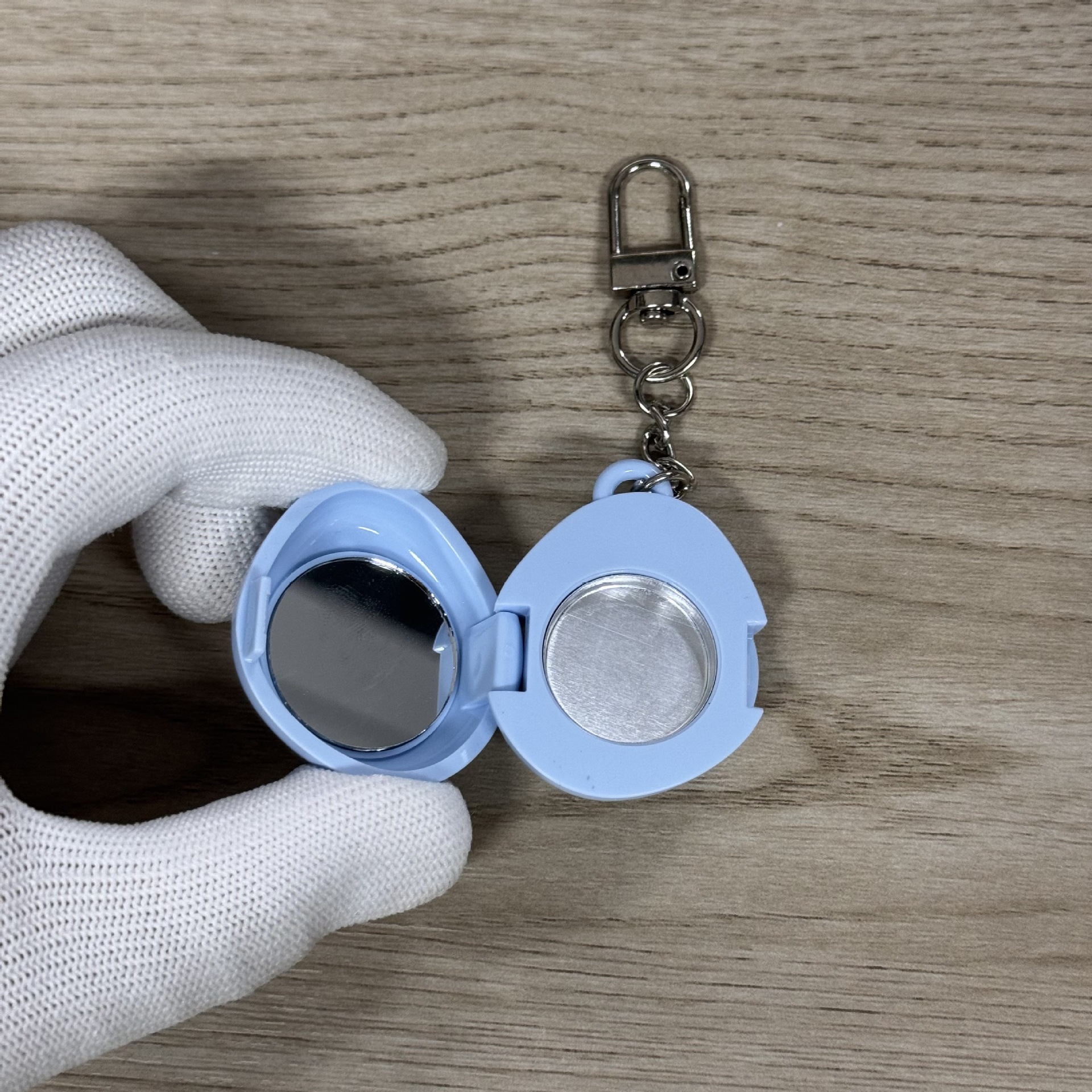 0.4g; 거울이 달린 파란색 알루미늄 플레이트 체인; ABS