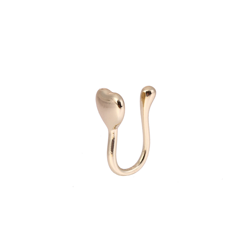 Cross-Border U-Shaped Clip Copper Inlaid Zircon Star Non-Pierced Jewelry Piercing Accessories Ring Nose Stud Wholesale_voghion.com