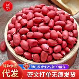 当季东北四粒红皮不带壳花生新货晒干四粒红衣花生米代发花生仁