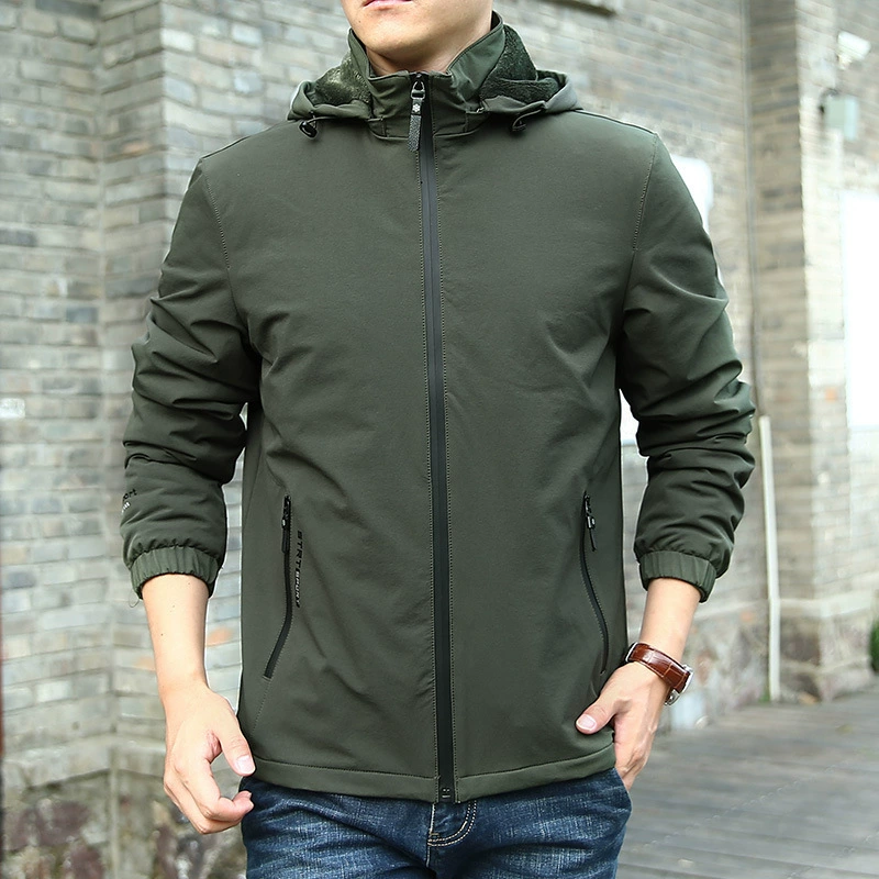 Осенне-зимняя новая куртка с хлопковой подкладкой, Мужская Повседневная Эластичная куртка с флисовой подкладкой и капюшоном, Толстая теплая легкая куртка с хлопковой подкладкой, прямые продажи 918A