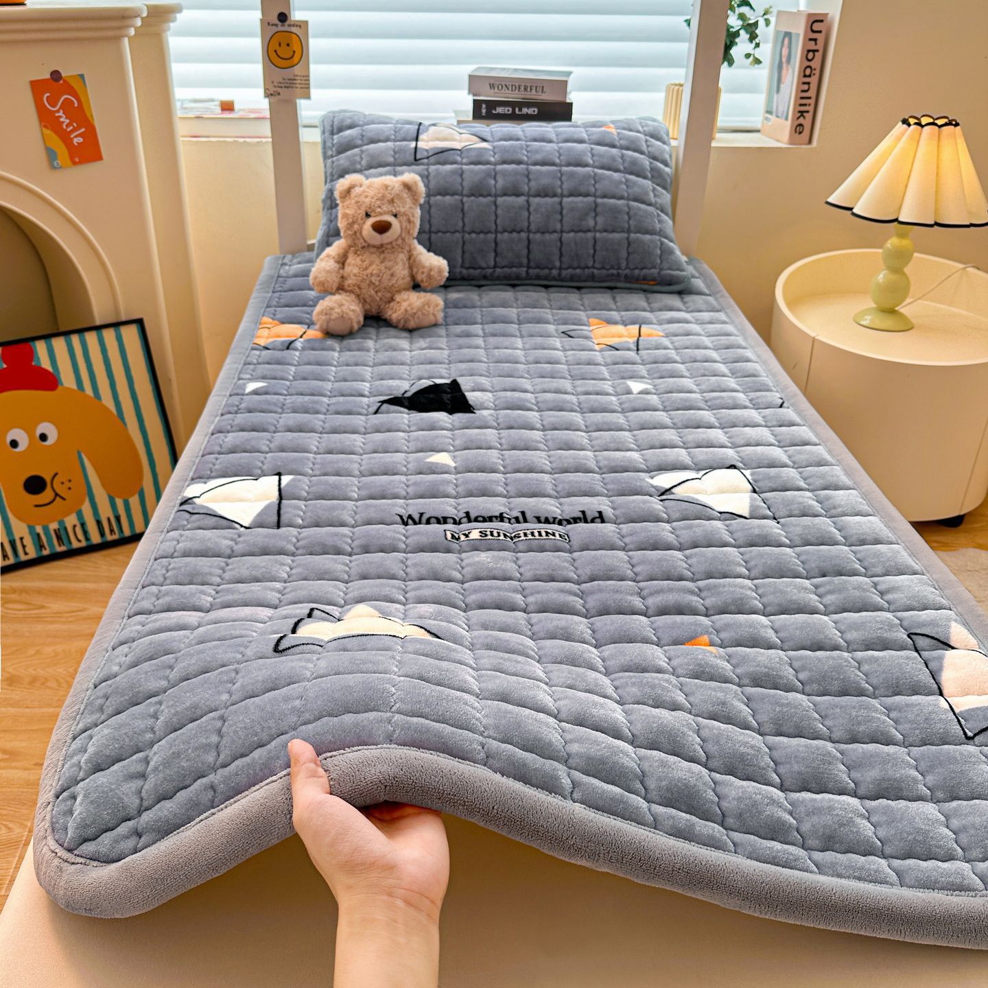 colcha de invierno más mantas cama cama cama cama de leche estofado estofado hogar dormitorio estofado de estofado único para estudiantes