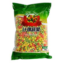 新鲜甜玉米粒速冻什锦菜混合三色青豆玉米胡萝卜斤什锦蔬菜粒工厂