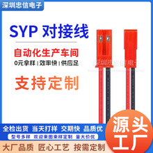 SYP杜邦端子线JST公母对插端子线1007-22号2P灯条LED锂电池连接线