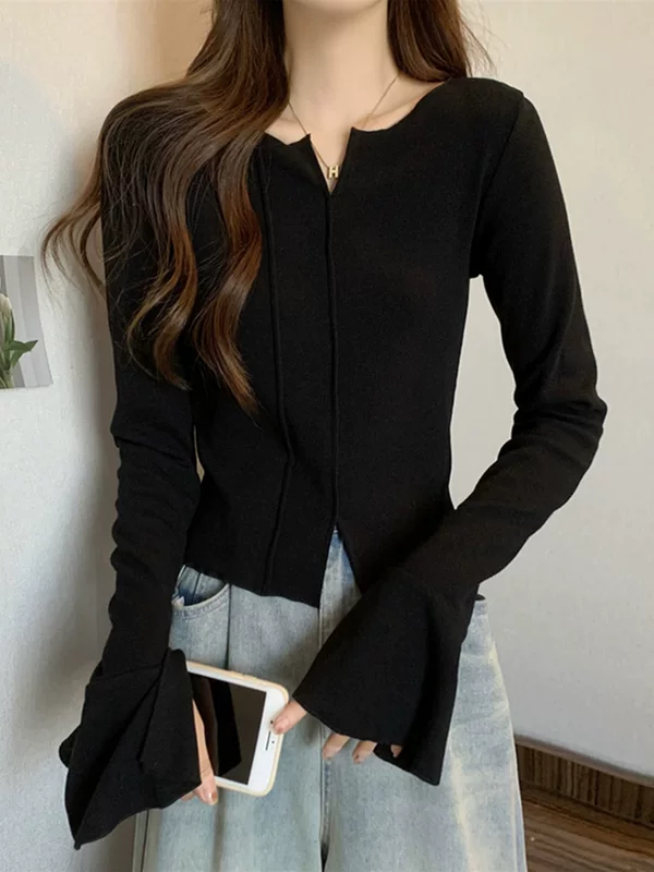 Base body-friendly short long-sleeve, for plus size ladies