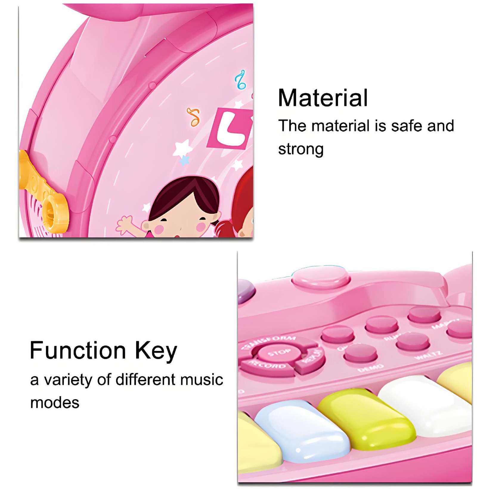 Estante transfronterizo tambor con micrófono instrumento musical juguetes para niños 3 - 6 años multifuncional tambor de jazz regalo de aniversario de bebé