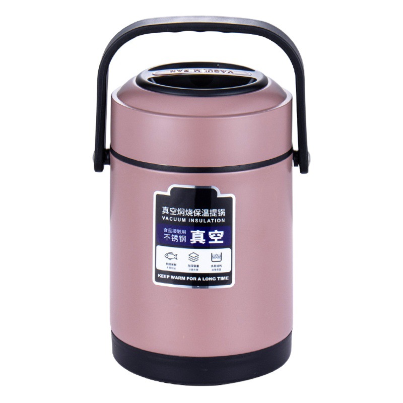 304 Vacuum Insulated Lunch Box Multi-Layer Portable Household Insulated Bucket Student's Rice Bucket Bento Stainless Steel Pot