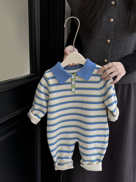 Children's knitted spring bodysuit