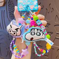 本物のクレヨンしんちゃんぬいぐるみ携帯電話ビーズチェーンシリーズかわいいペンダント人形人形バッグペンダント車のキーホルダー