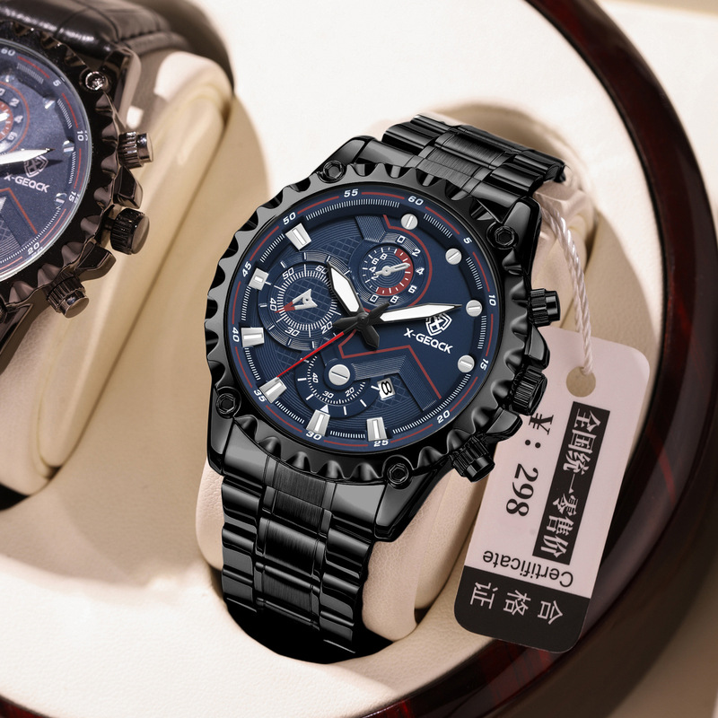 X-Geqck Swiss Brand Ultra-Thin Men's Watch Fashion Waterproof Quartz Watch Live Broadcast Export Hot Model Wholesale