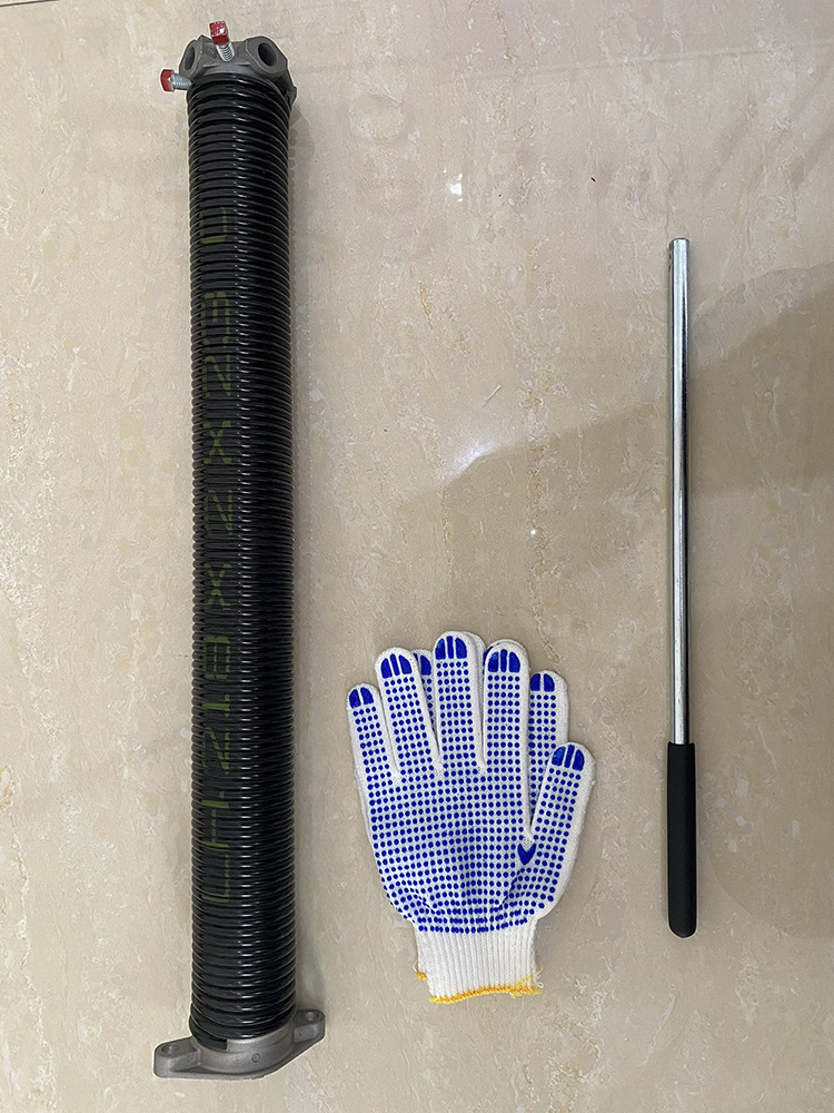 出口类五金弹簧配件 带加力杆卷帘门弹簧 亚马逊包装车库门扭簧