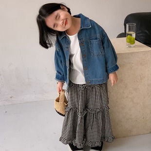 ins new Korean style children's clothing girls' Korean style top 007 shirt Denim coat baby all-matching jacket