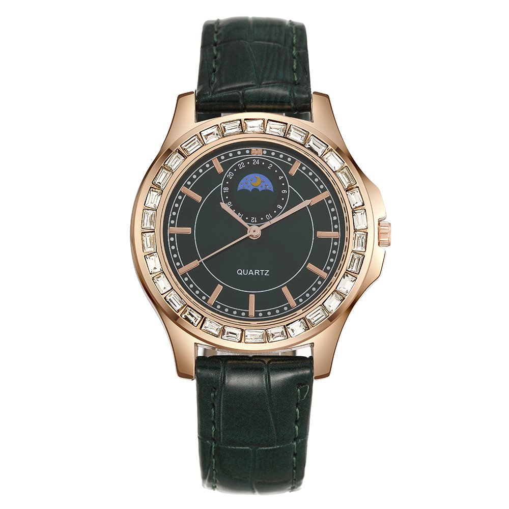 Cost performance  New Business and Leisure Inlaid Men's Belt High end Fashion Full Diamond Style Women's Quartz Watch_voghion.com