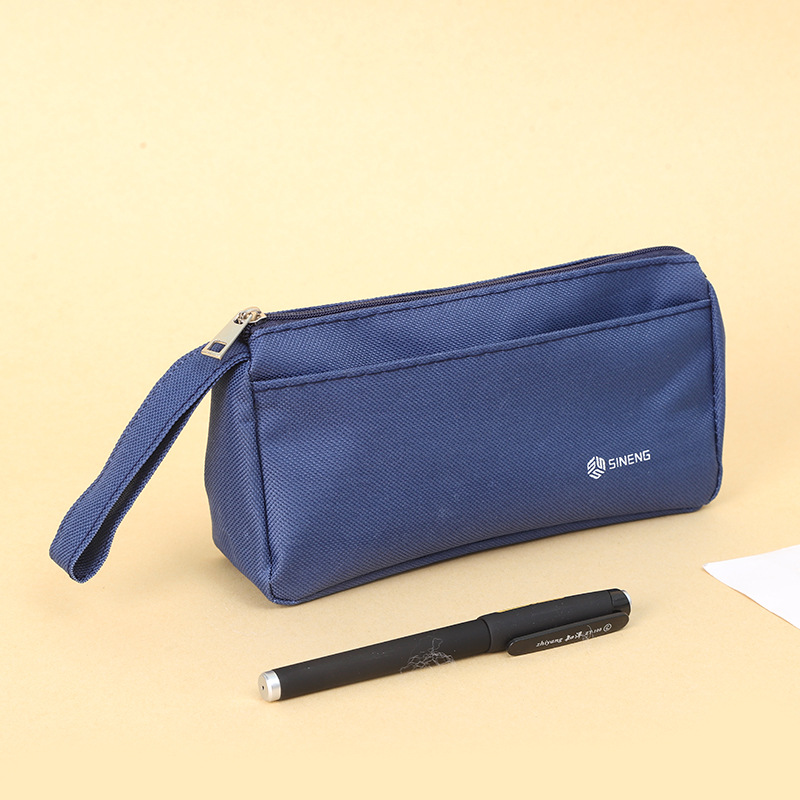 Fábrica al por mayor LOGO estudiante caja de papelería bolsa de papelería de gran capacidad multifuncional lienzo bolsas de lápiz sin envío