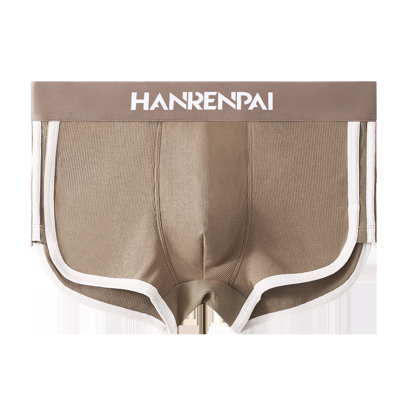 Ropa interior de hombre pantalones cortos de bóxer de algodón para estudiantes adolescentes pantalones deportivos de cuatro esquinas de gran tamaño ropa interior de hombre de cintura media