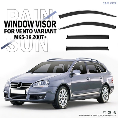 Suitable for Volkswagen VW Vento Variant Window visor rain shield [South America] (Rain shield) - standard-packaging-without-logo-vw-vento-variantmk5-1k-2007with-bright-trimrain-shield