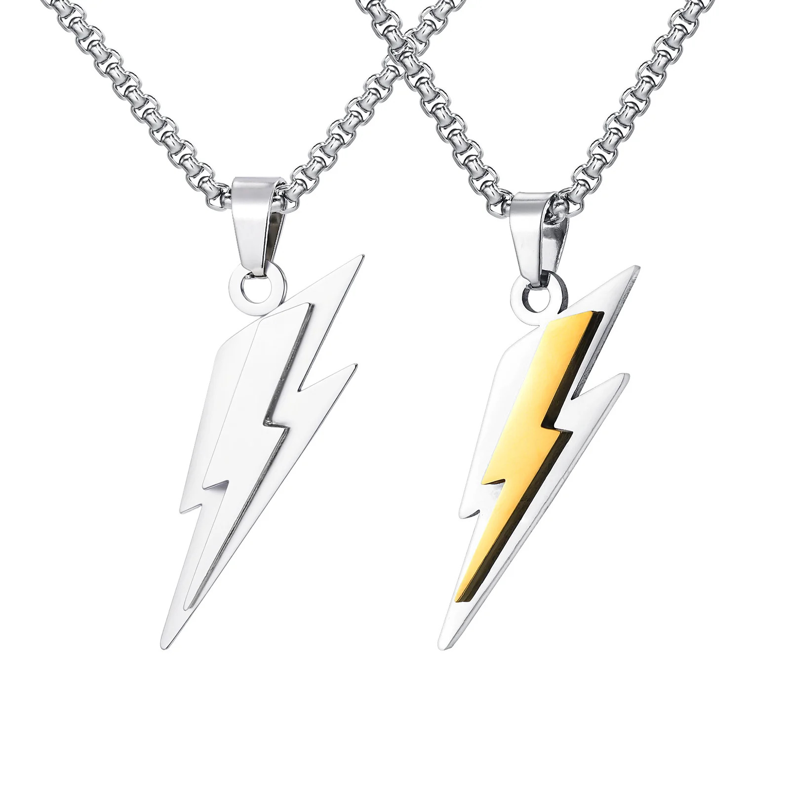 跨境日系小众设计潮牌闪电项链 潮男女INS嘻哈长款毛衣链 情侣款