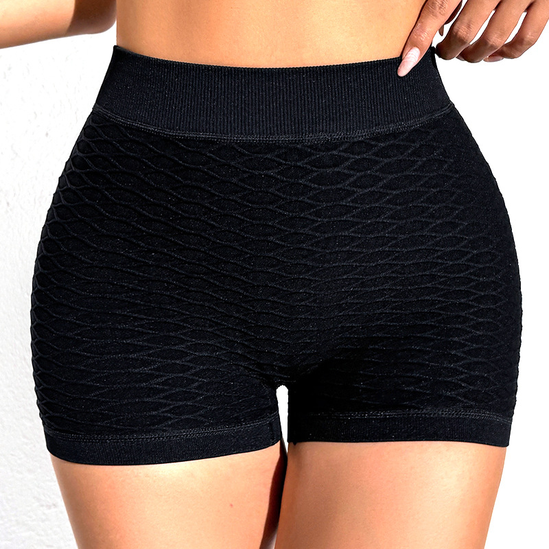 Verano nuevo estilo burbuja pantalones de yoga levantamiento de caderas cintura alta arco pantalones cortos de fitness mujeres sexy delgado yoga pantalones de tres puntos