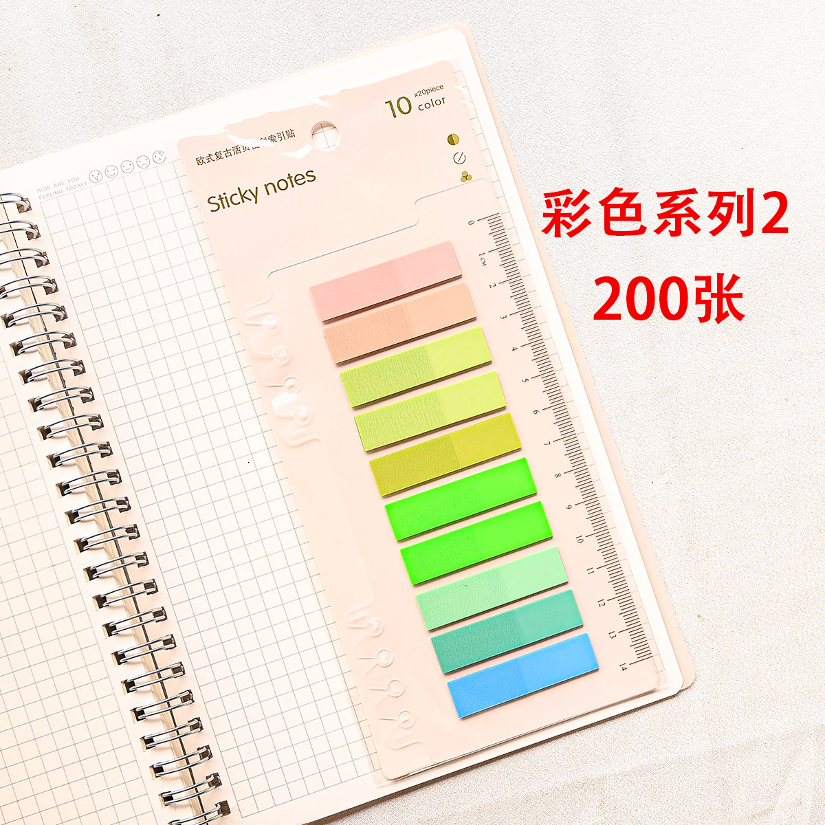 Fabricantes al por mayor PET 10 colores 200 etiquetas de índice transparentes para estudiantes de lectura etiqueta de oficina pegatinas impermeables