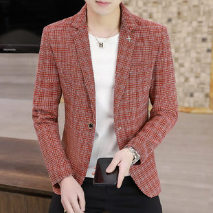 A generation of men's small fragrant style suit British style handsome slim fit single coat Korean fashion suit jacket