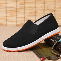 老北京布鞋男千層底黑布鞋加厚軟底防滑耐磨透氣中老年養生布鞋男